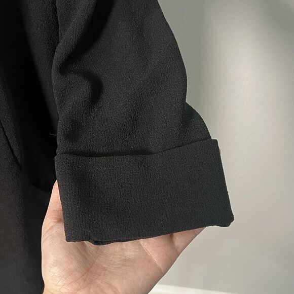 ARITZIA Wilfred Chevalier Open Front Blazer Jacket Black Old Money Size 0 - Picture 4 of 8